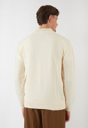 GIACCA CAMICIA IN MAGLIA PANNA