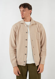 GIACCA CAMICIA IN MAGLIA BEIGE