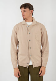 GIACCA CAMICIA IN MAGLIA BEIGE