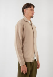 GIACCA CAMICIA IN MAGLIA BEIGE