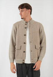 GIACCA IN MAGLIA BEIGE
