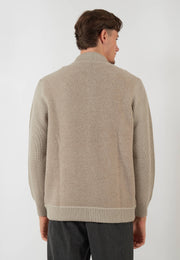 GIACCA IN MAGLIA BEIGE