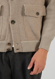GIACCA IN MAGLIA BEIGE