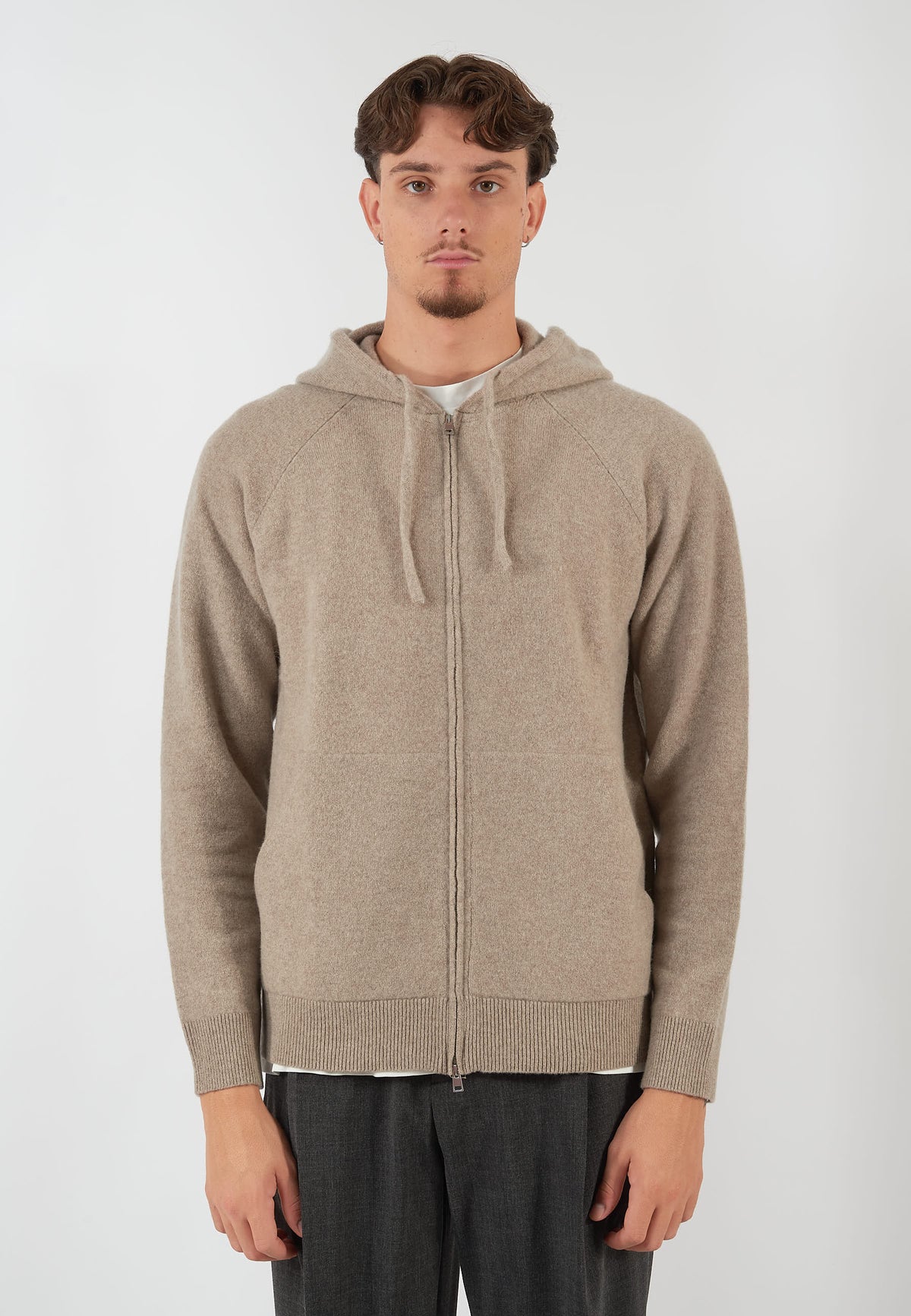 FELPA IN MAGLIA BEIGE
