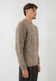 MAGLIONE GIROCOLLO MARRONE