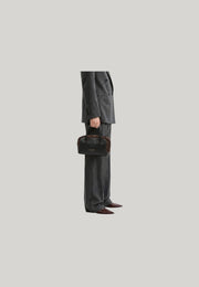 BORSA BAULETTO GEMMA NERA E MARRONE