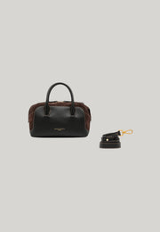 BORSA BAULETTO GEMMA NERA E MARRONE