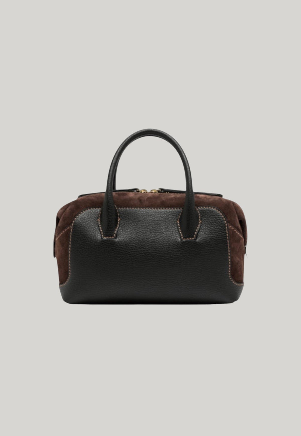 BORSA BAULETTO GEMMA NERA E MARRONE