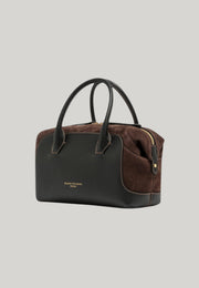 BORSA BAULETTO GEMMA NERA E MARRONE