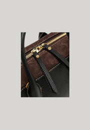 BORSA BAULETTO GEMMA NERA E MARRONE