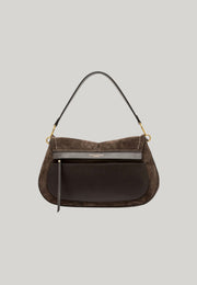 BORSA A MANO HELENA ROUND BIG MARRONE