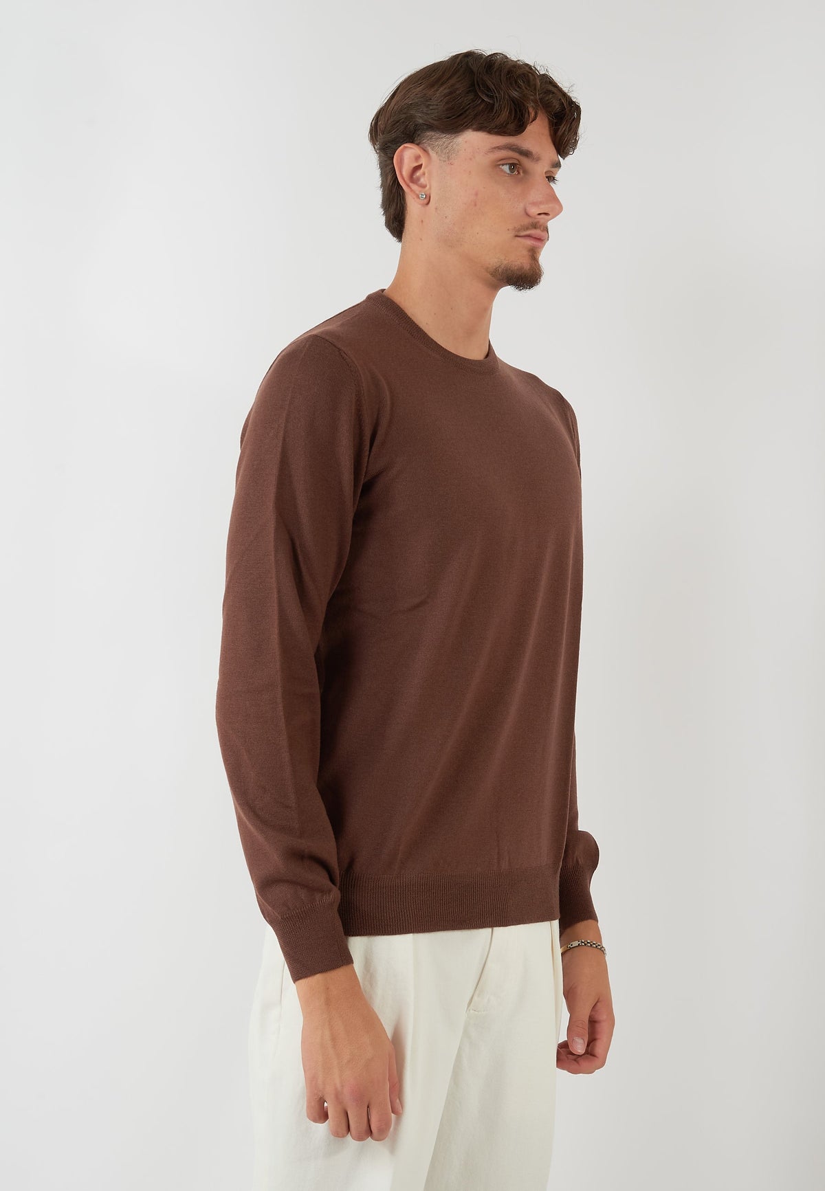 MAGLIA PARICOLLO MARRONE