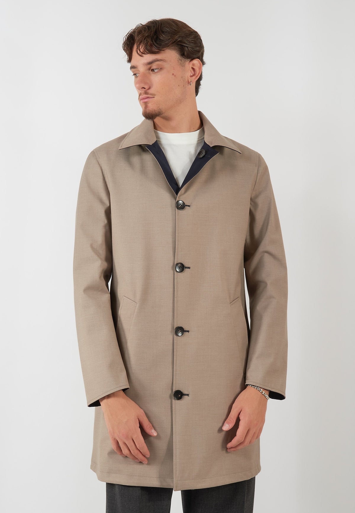 TRENCH SOPRABITO BLU