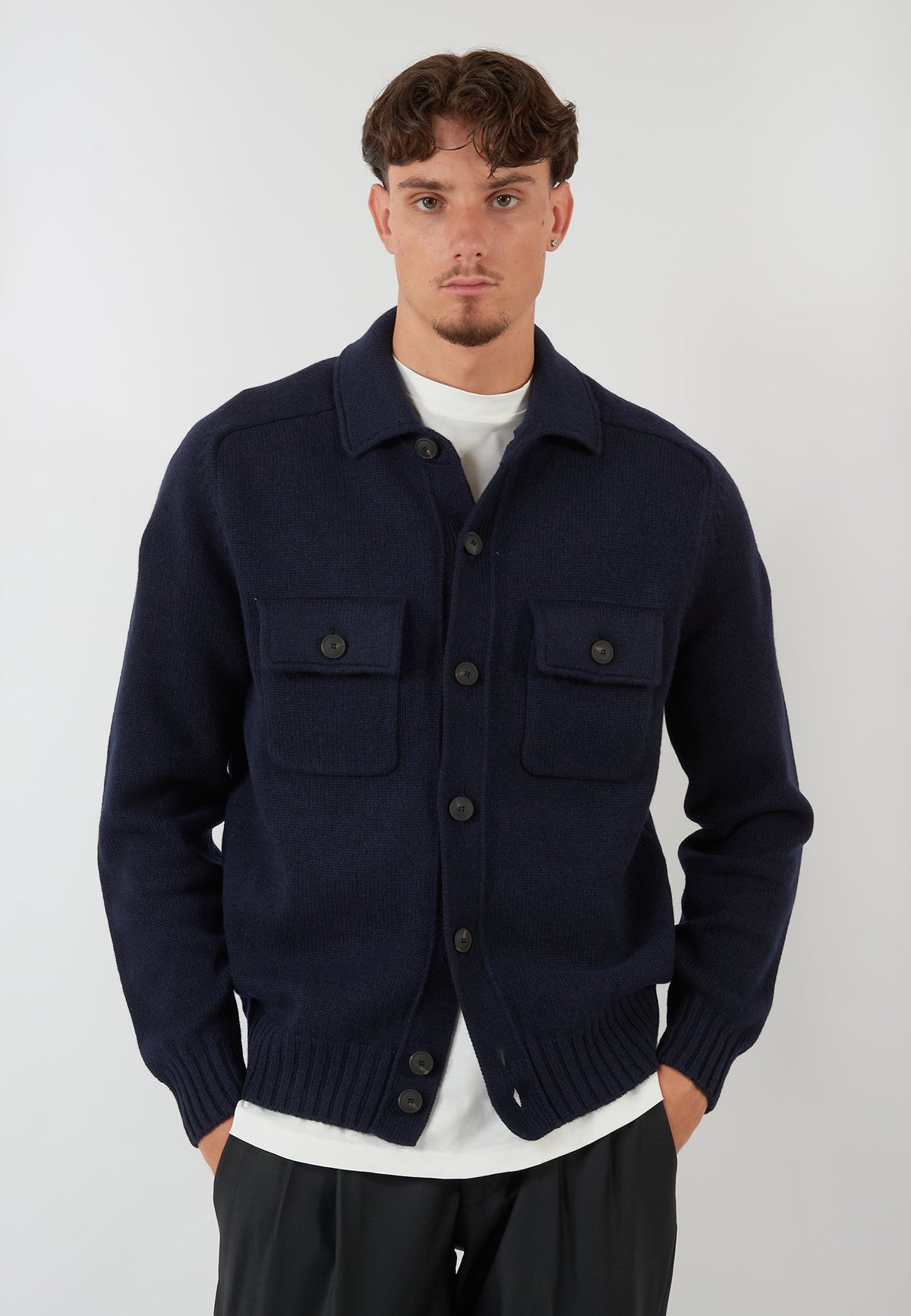 GIACCA IN MAGLIA BLU