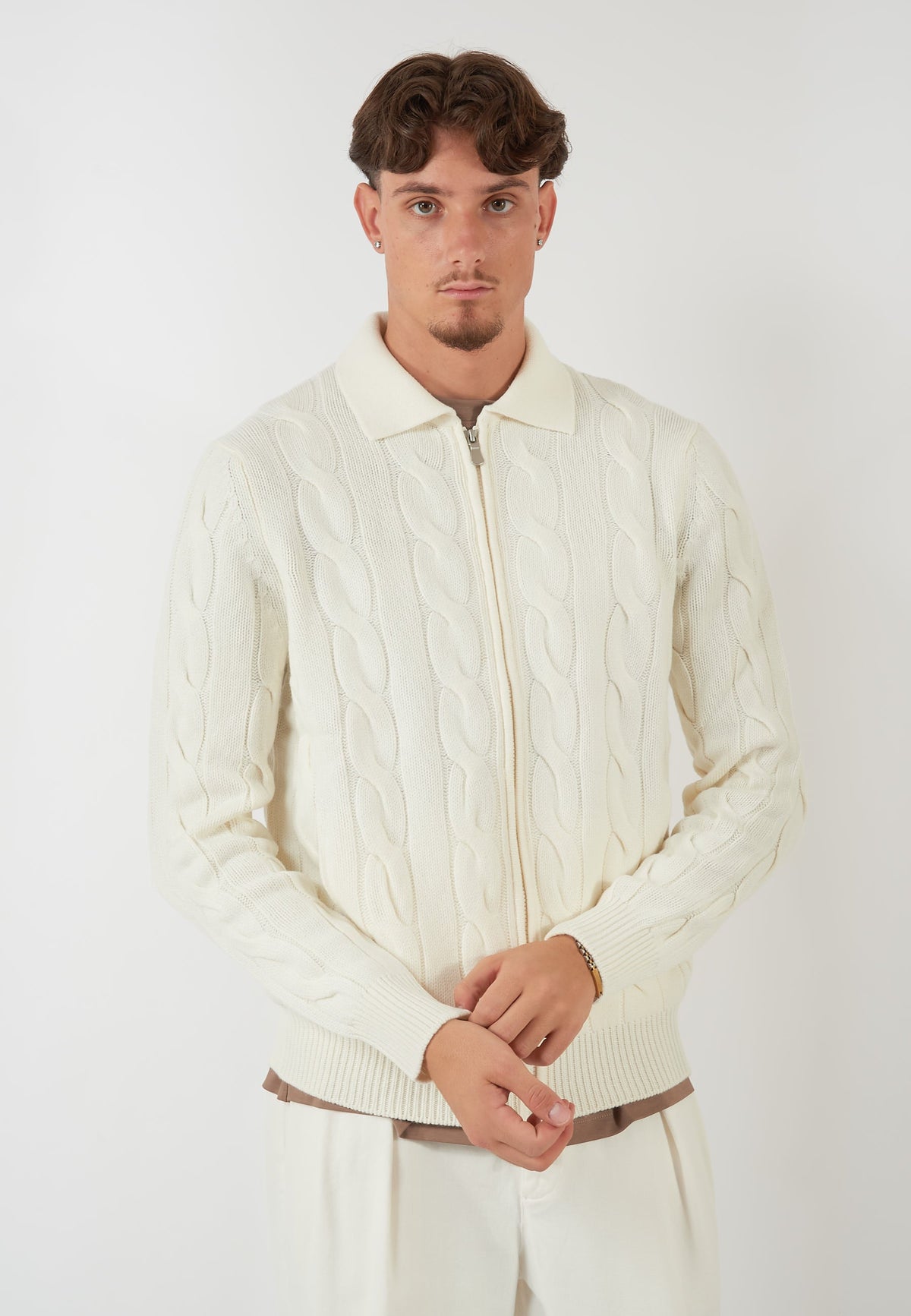 GIACCA IN MAGLIA PANNA