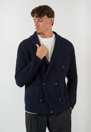 CARDIGAN DOPPIO PETTO BLU