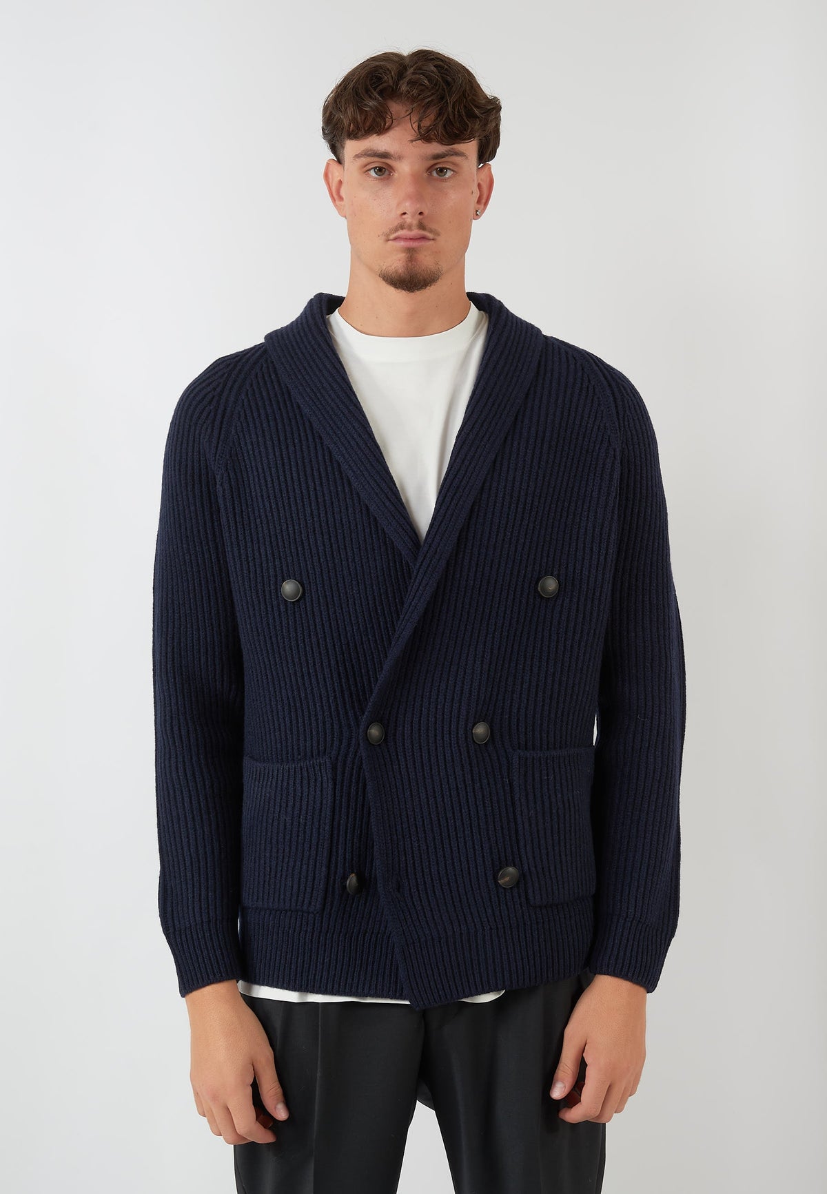 CARDIGAN DOPPIO PETTO BLU