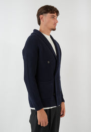 CARDIGAN DOPPIO PETTO BLU