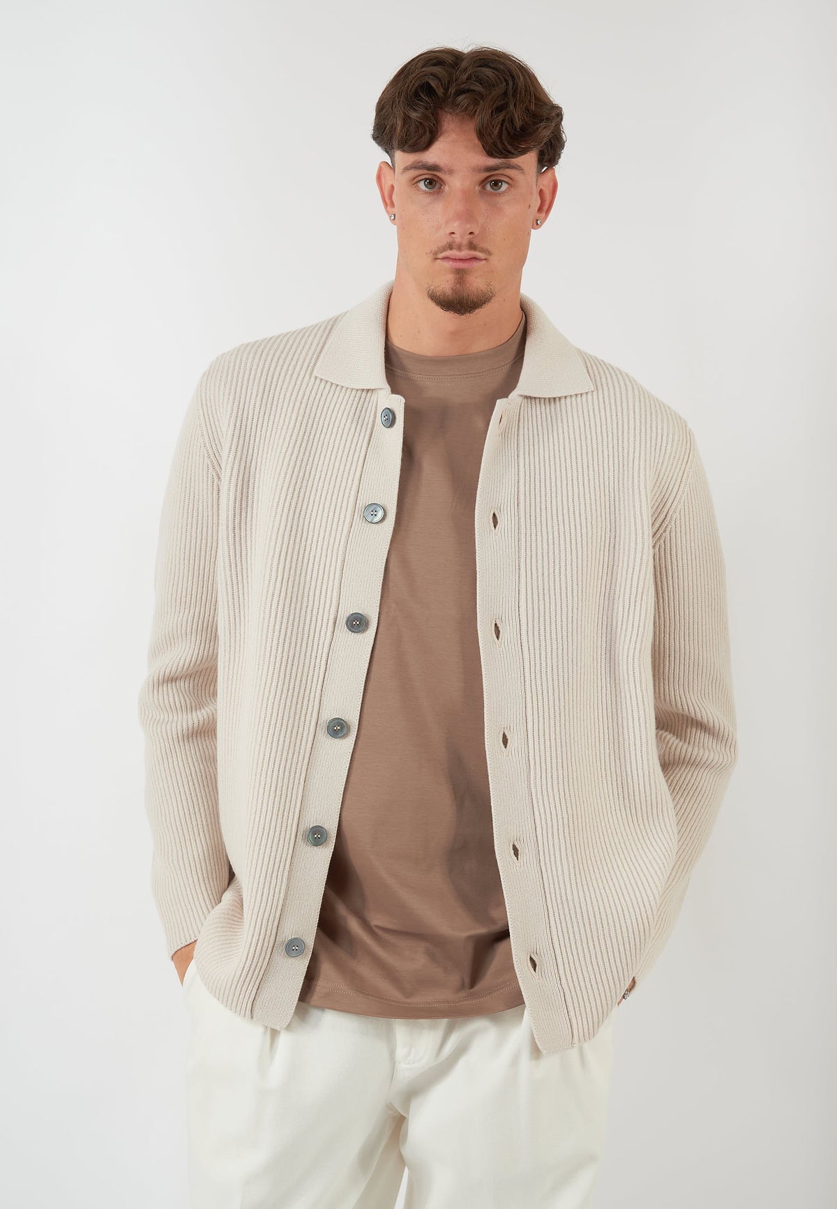 CAMICIA IN MAGLIA BEIGE