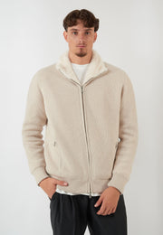 GIACCA IN MAGLIA BEIGE