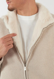 GIACCA IN MAGLIA BEIGE
