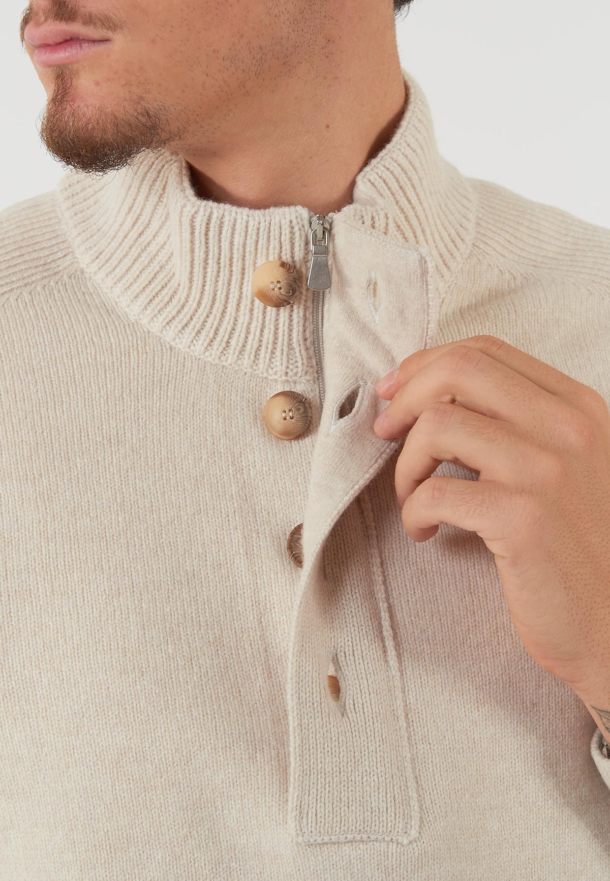 MAGLIA LUPO BEIGE
