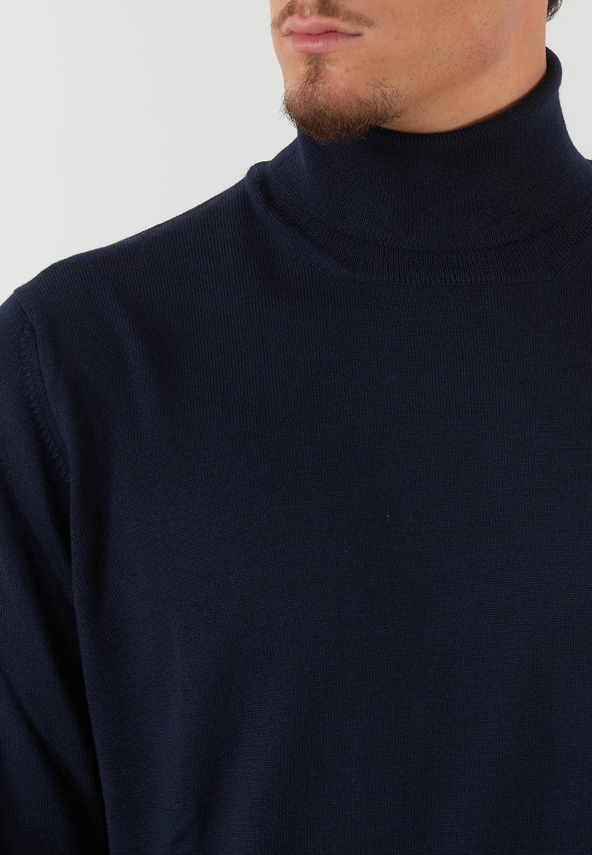 MAGLIA COLLO ALTO BLU