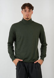 MAGLIA COLLO ALTO VERDE BOSCO