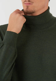 MAGLIA COLLO ALTO VERDE BOSCO