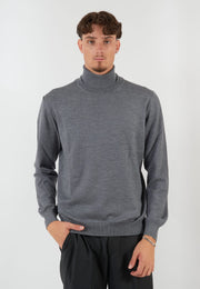MAGLIA COLLO ALTO GRIGIO