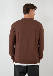 CARDIGAN MARRONE