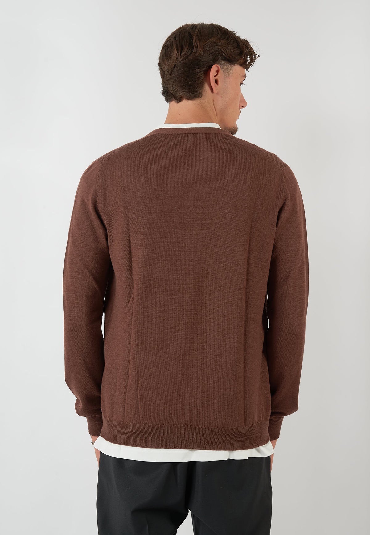CARDIGAN MARRONE