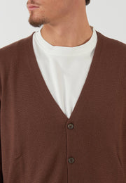 CARDIGAN MARRONE