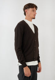 CARDIGAN MARRONE