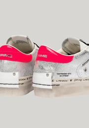 SNEAKERS DISTRESSED PLATFORM ARGENTO