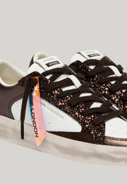 SNEAKERS DELUXE BIANCHE CON DETTAGLI BRONZO