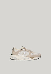 SNEAKERS MASED 8116 BEIGE CON DETTAGLI ORO