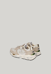 SNEAKERS MASED 8116 BEIGE CON DETTAGLI ORO
