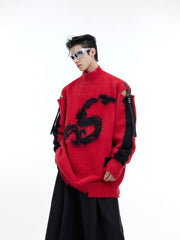Loose Knit Sweater For Lazy Men