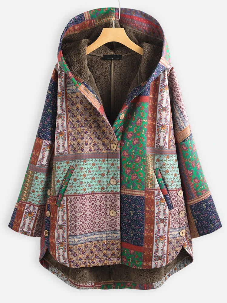 Hooded Loose Plus Size Cotton Coat Jacket