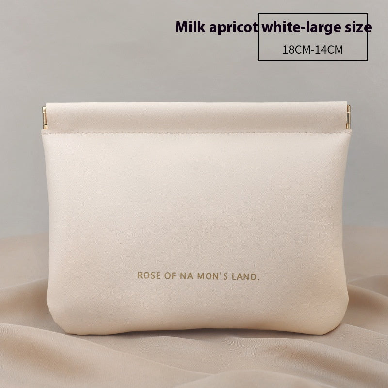 New Camellia Classic Style Hand-held Cosmetic Bag Large Capacity Good-looking Portable