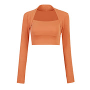 With Chest Pad Yoga Clothes Cropped Quick Dry Training Top