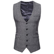 Men's Autumn And Winter Herringbone Single-breasted Vest Men's Suit