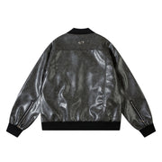 American Retro Baseball Uniform Leather Men
