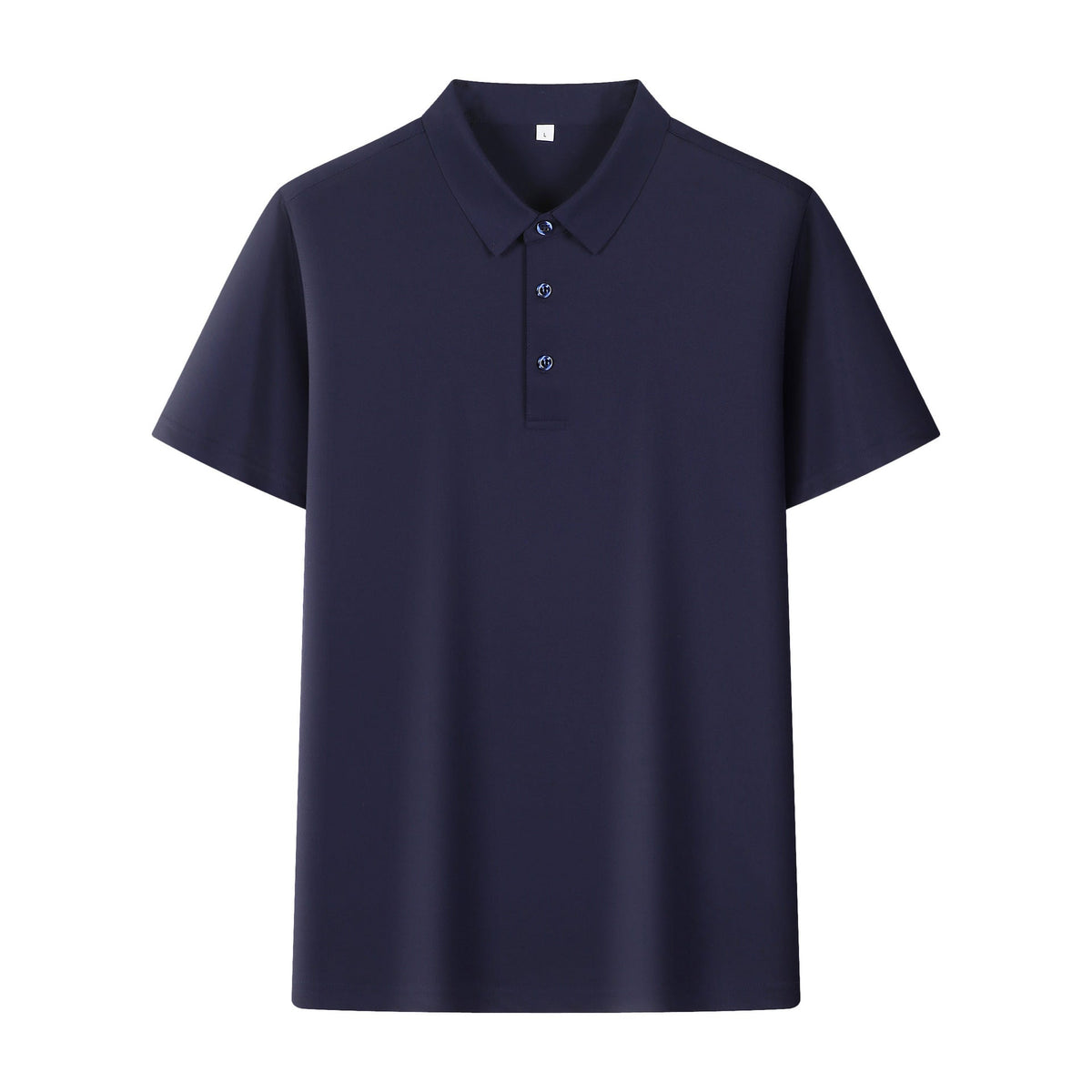 Ice Silk Seamless Polo Shirt Men's Cool Light Luxury Short Sleeve