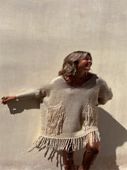Women's Loose-fitting Tassel Knitted Sweater