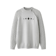 American Retro Simple Pullover Embroidered Sweater