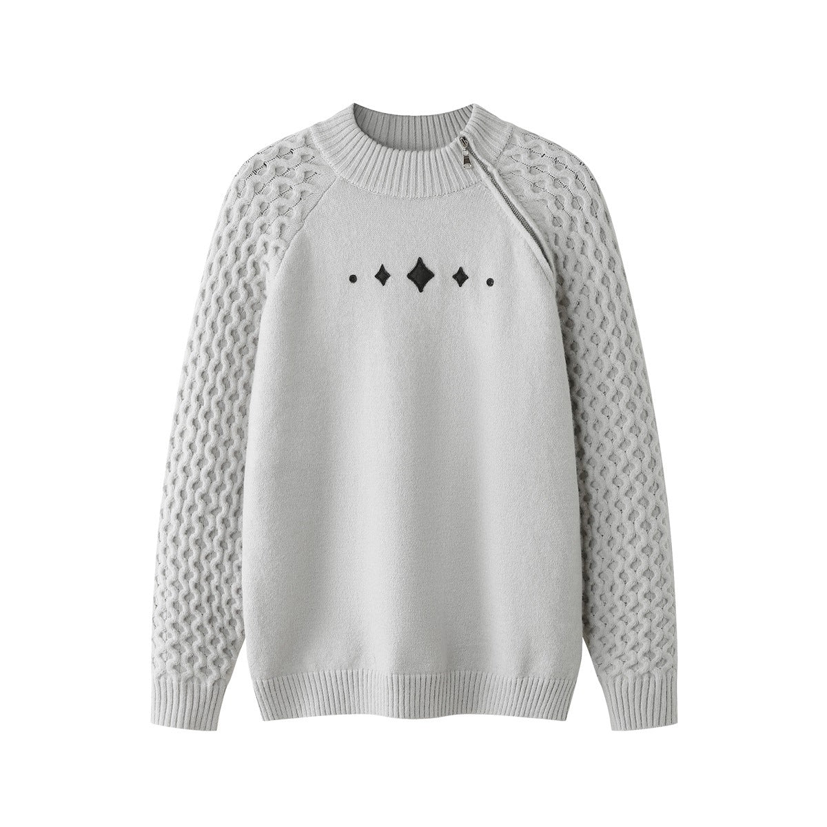 American Retro Simple Pullover Embroidered Sweater