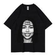 Women's Retro Short Sleeve Top Hip Hop T-shirt