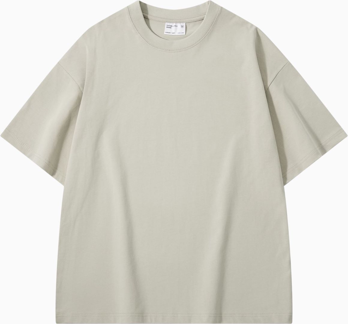 Thickened Cotton Short-sleeved Drop-shoulder T-shirt Bottoming Shirt Top